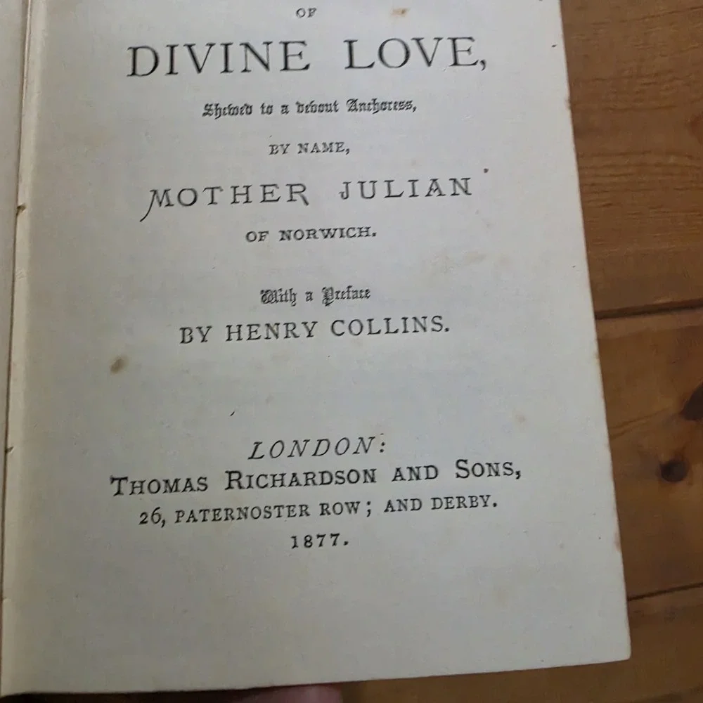 1877 Revelation of Mother Julian of Norwich Convent of Mercy Antique Very Rare